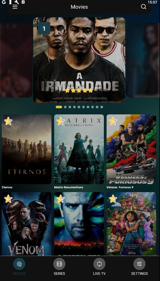 Tela do XCloud Mobile