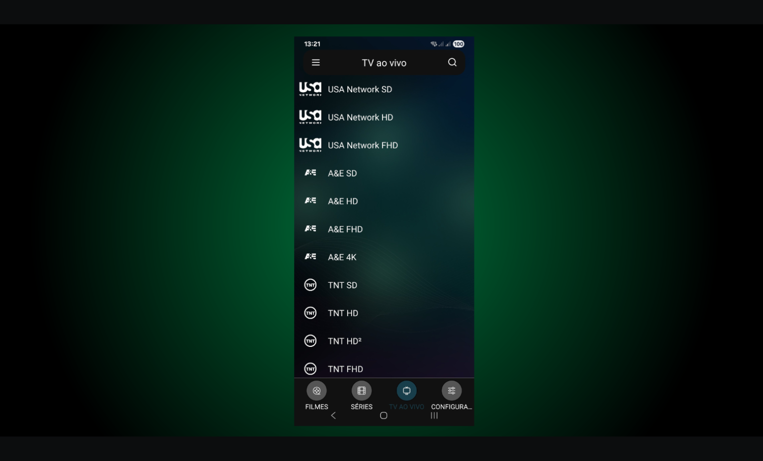 Tela do Aplicativo Android Mobile